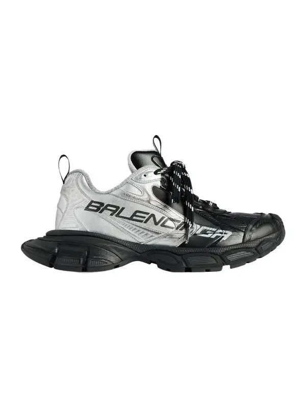 Balenciaga Men's 3XL Metallic Split Sneakers