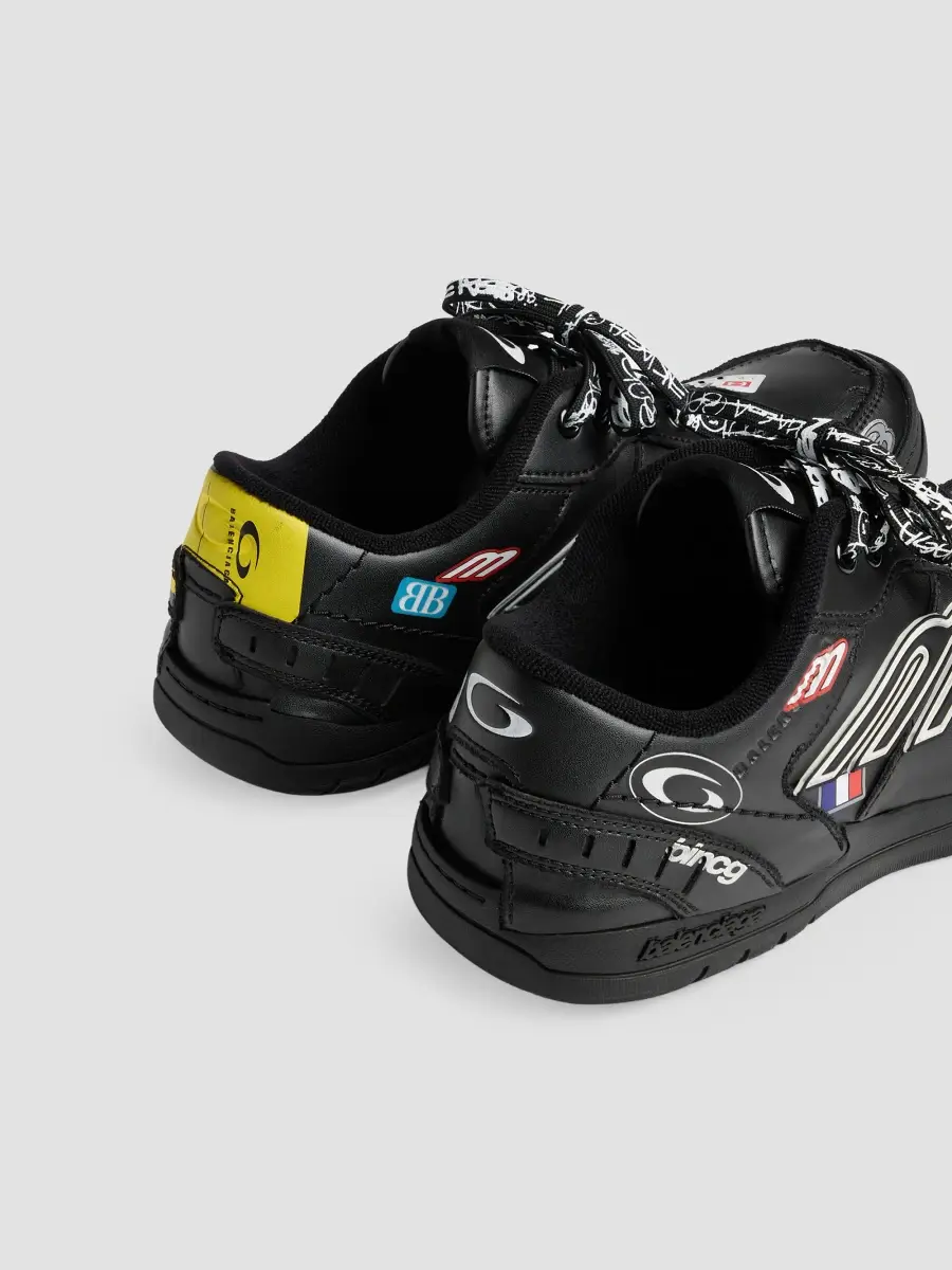 Balenciaga Men's Hamptons Stickers Sneakers | Thumbnail 3 Balenciaga Men's Hamptons Stickers Sneakers | Thumbnail 3