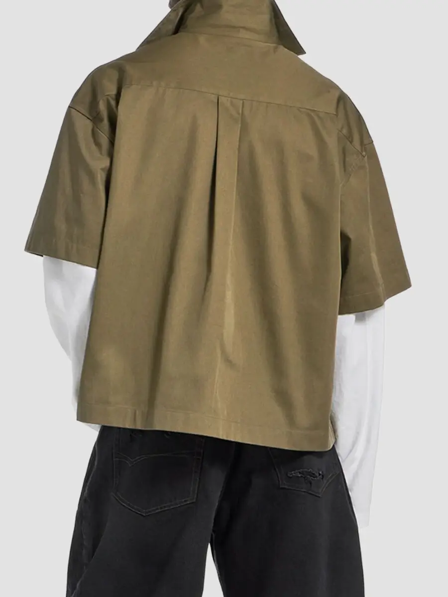 Balenciaga Men's Long Sleeves Hybrid Bowling Shirt | Thumbnail 4 Balenciaga Men's Long Sleeves Hybrid Bowling Shirt | Thumbnail 4
