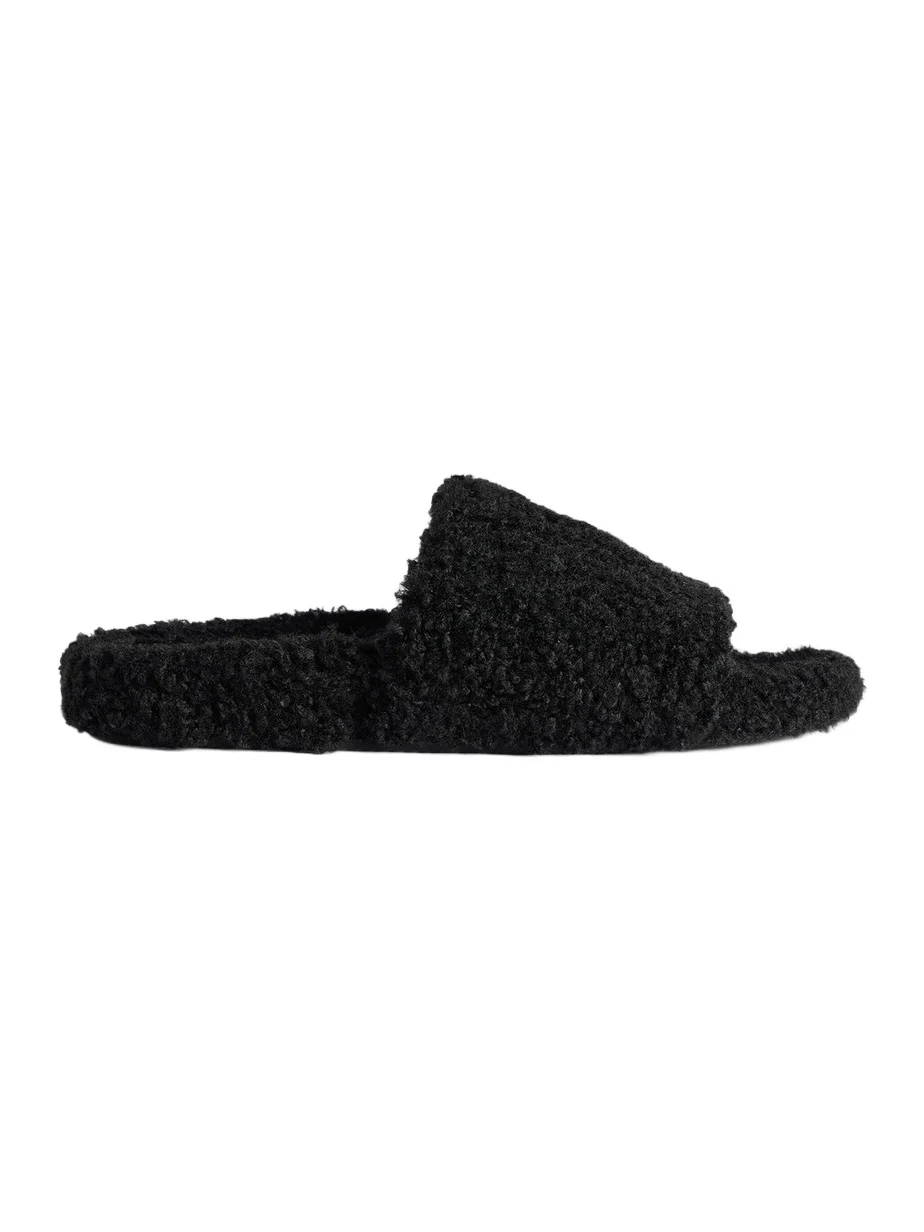 Balenciaga Men's Furry Open Mules