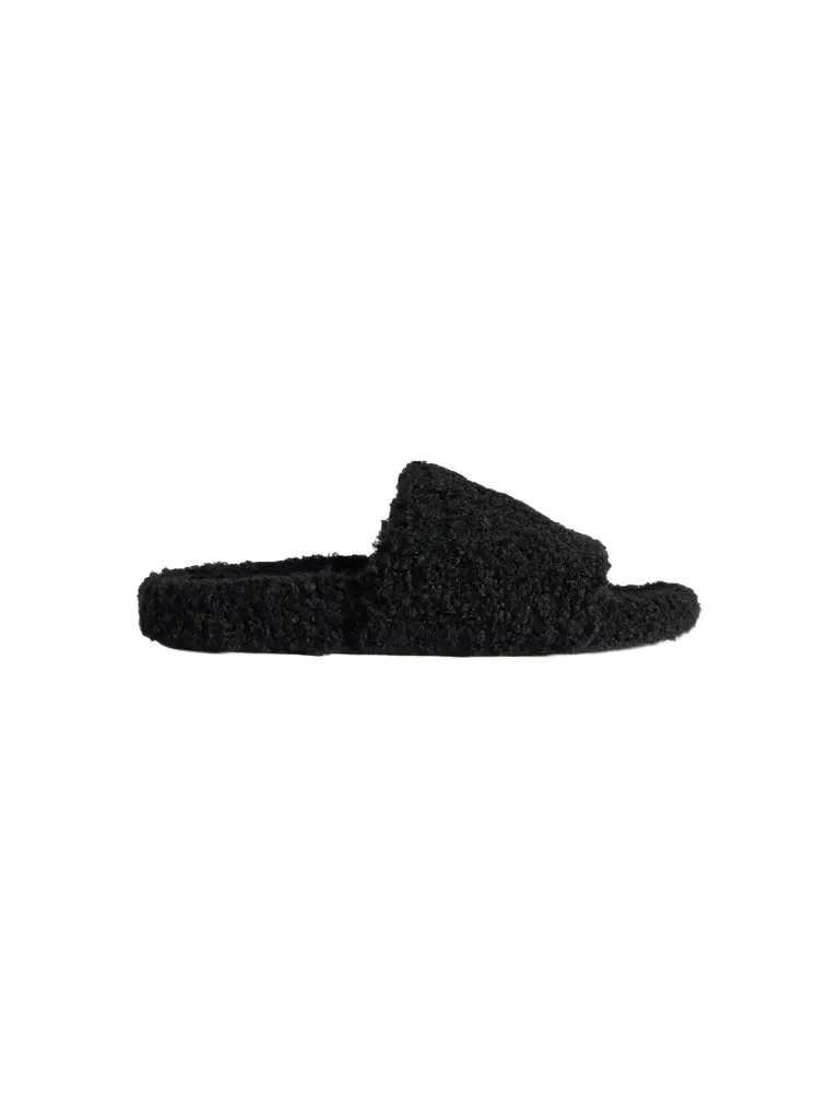 Balenciaga Men's Furry Open Mules