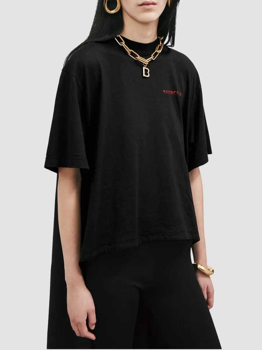 Balenciaga Women's Back Gradient Train T-Shirt | Thumbnail 3 Balenciaga Women's Back Gradient Train T-Shirt | Thumbnail 3
