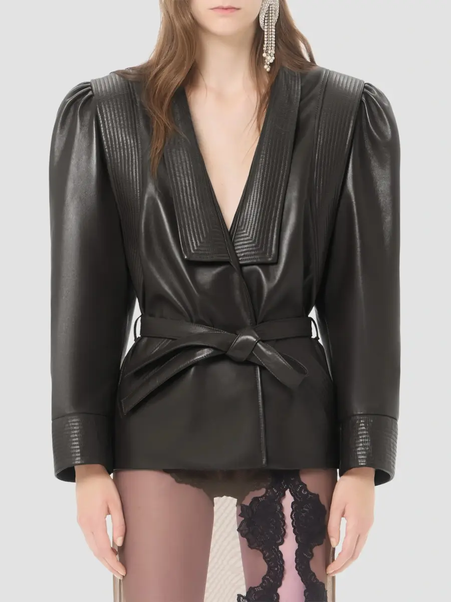 Valentino Women's Nappa Leather Jacket | Thumbnail 3 Valentino Women's Nappa Leather Jacket | Thumbnail 3