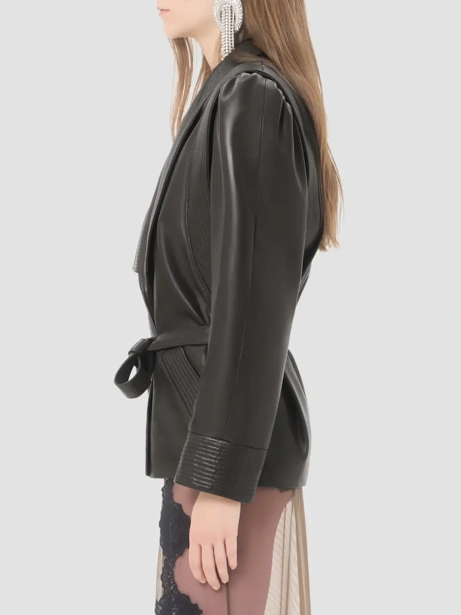Valentino Women's Nappa Leather Jacket | Thumbnail 4 Valentino Women's Nappa Leather Jacket | Thumbnail 4