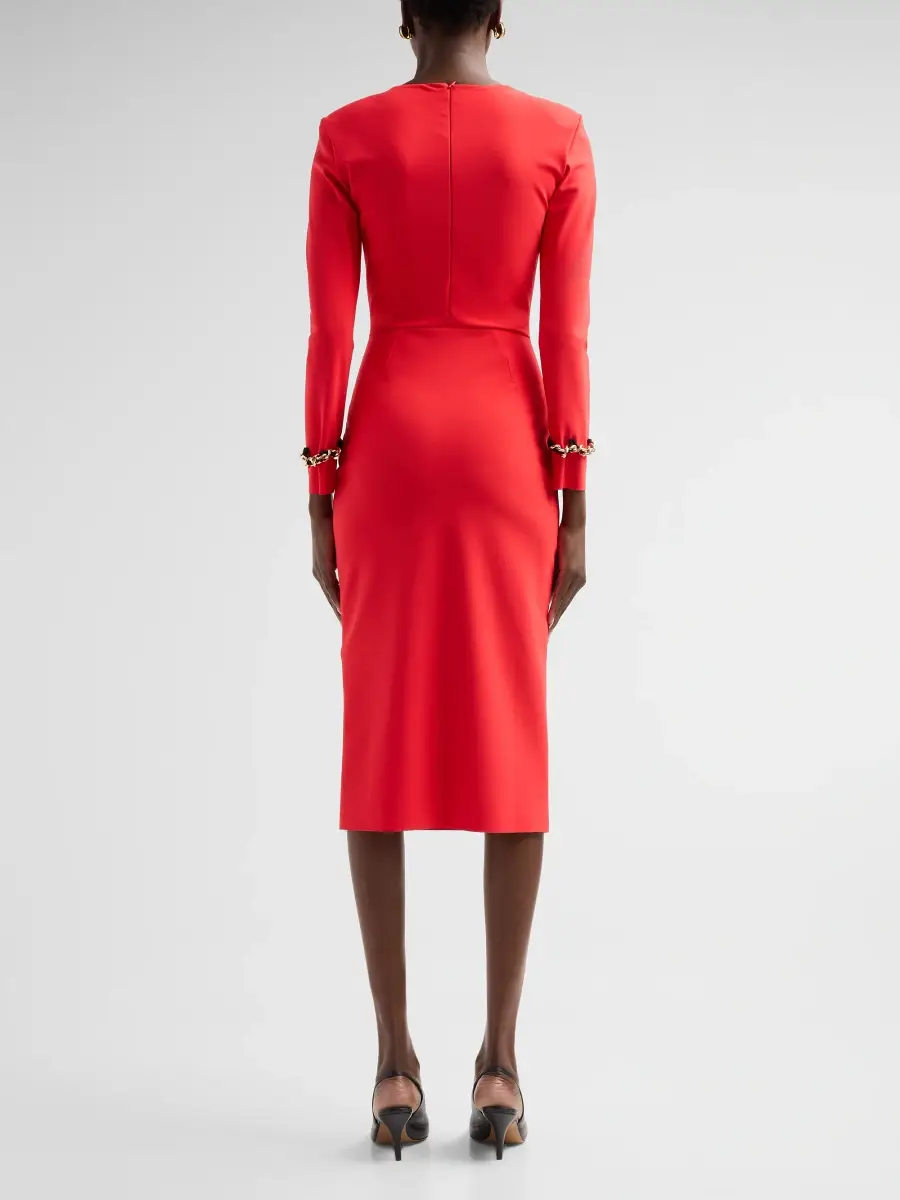 Chiara Boni La Petite Robe Women's Klara Jersey Sheath Midi Dress | Thumbnail 3 Chiara Boni La Petite Robe Women's Klara Jersey Sheath Midi Dress | Thumbnail 3