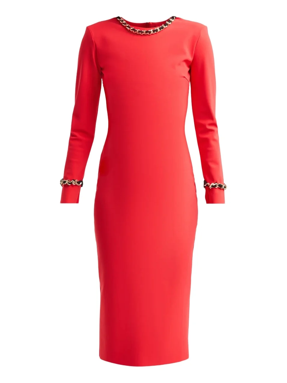 Chiara Boni La Petite Robe Women's Klara Embellished-Trim Jersey Sheath Midi Dress