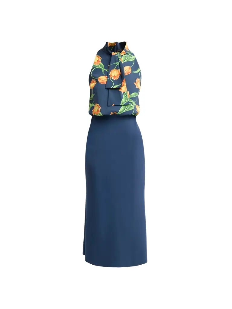 Women's Silke Floral Drape Midi Dress Women's Silke Floral Drape Midi Dress