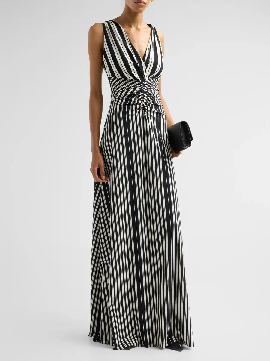 Chiara Boni La Petite Robe Women's Naoya Striped Jersey Maxi Dress | Thumbnail 4 Chiara Boni La Petite Robe Women's Naoya Striped Jersey Maxi Dress | Thumbnail 4