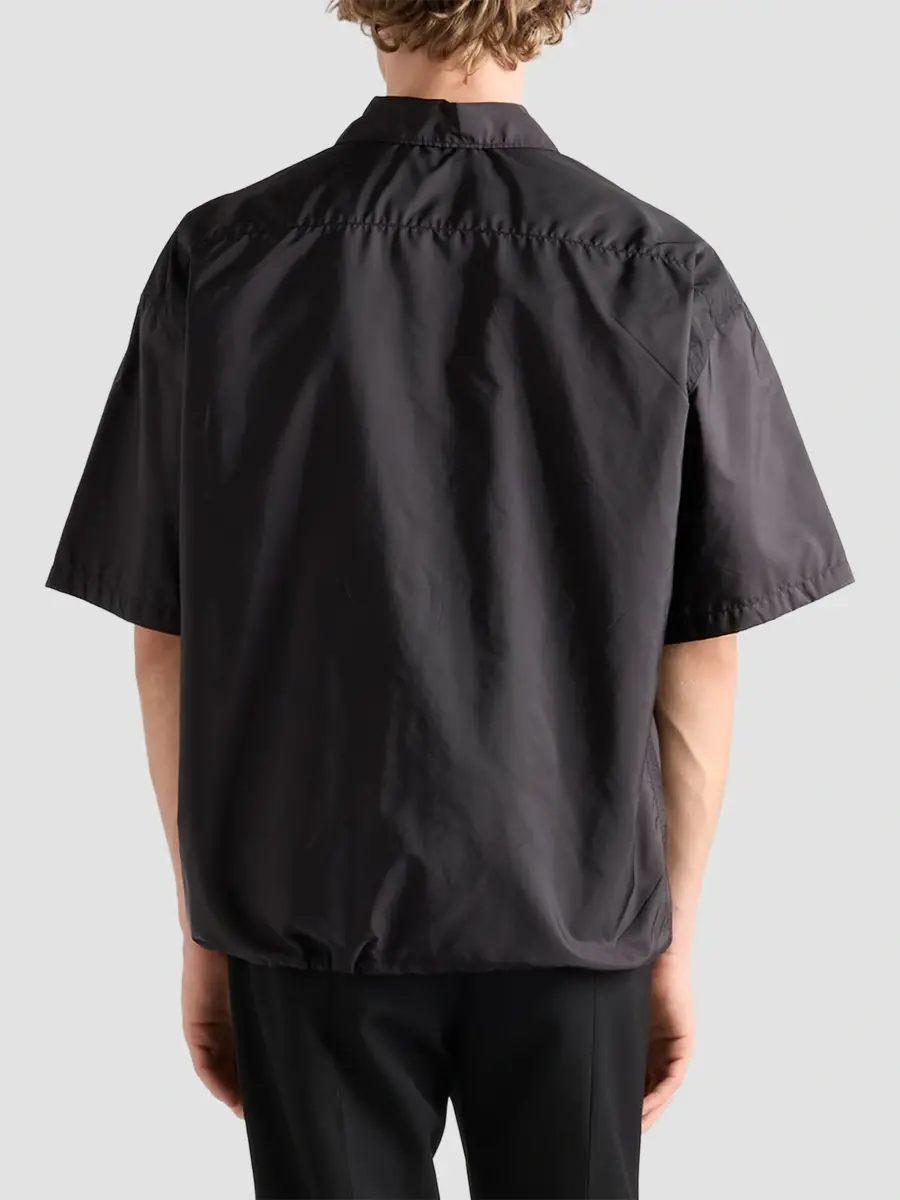 Prada Men's Short-Sleeved Re-Nylon Zipper Shirt | Thumbnail 5 Prada Men's Short-Sleeved Re-Nylon Zipper Shirt | Thumbnail 5