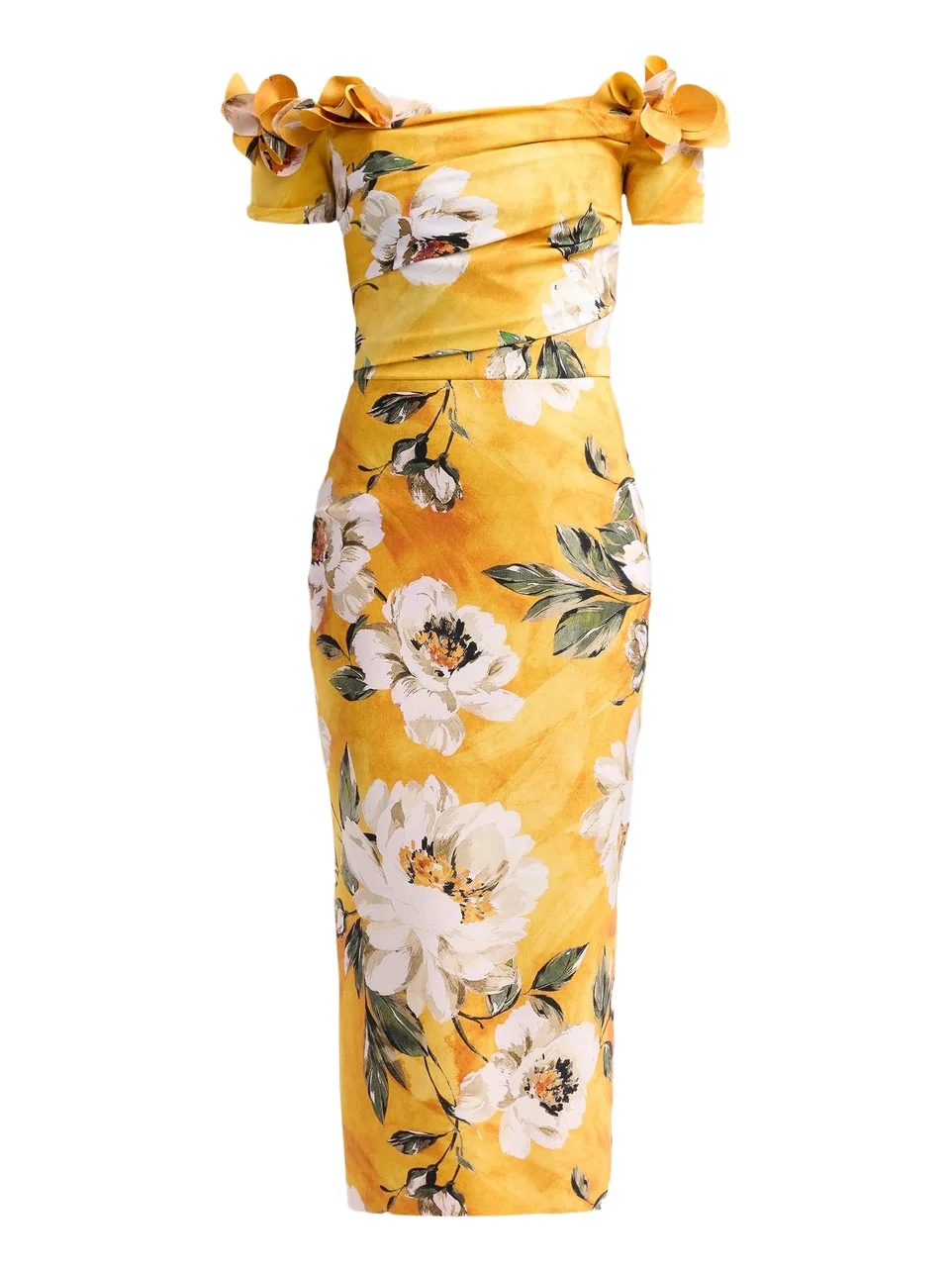 Women's Yiana Floral Off-The-Shoulder Midi Dress Women's Yiana Floral Off-The-Shoulder Midi Dress