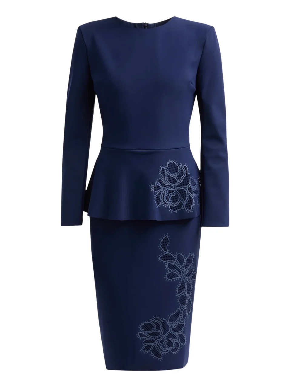 Women's Medarial Floral Peplum Knee-Length Dress Women's Medarial Floral Peplum Knee-Length Dress
