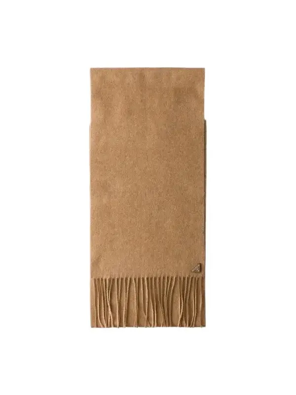 Men's Silk and Cashmere Scarf - Brown