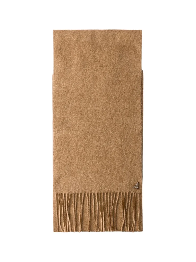 Men's Silk and Cashmere Scarf - Brown