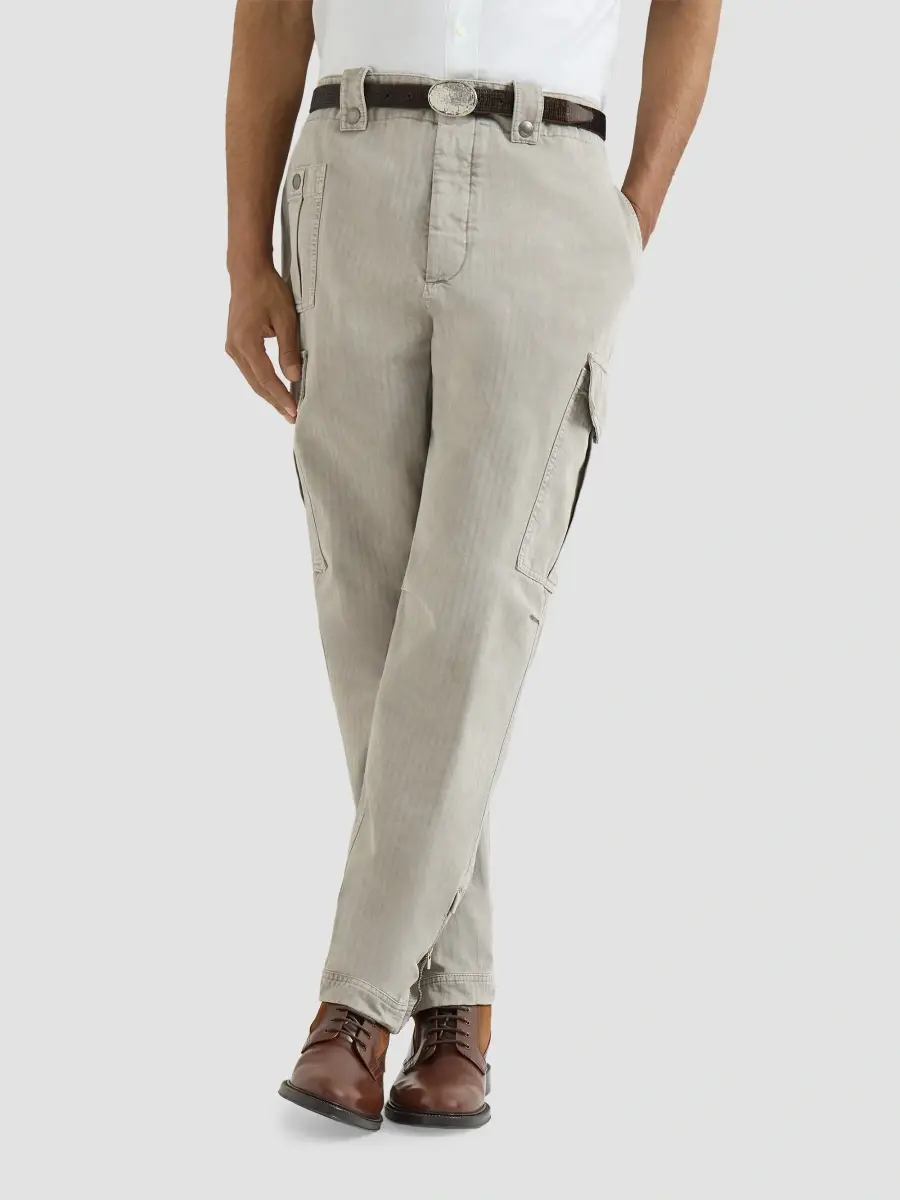 Brunello Cucinelli Men's Garment-Dyed Multi-Pocket Cargo Trousers | Thumbnail 2 Brunello Cucinelli Men's Garment-Dyed Multi-Pocket Cargo Trousers | Thumbnail 2