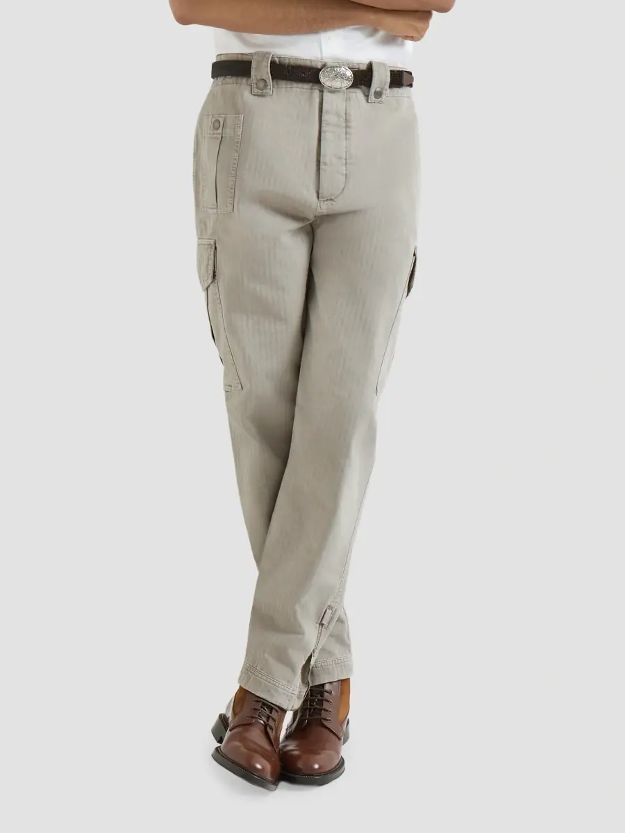 Brunello Cucinelli Men's Garment-Dyed Multi-Pocket Cargo Trousers | Thumbnail 4 Brunello Cucinelli Men's Garment-Dyed Multi-Pocket Cargo Trousers | Thumbnail 4