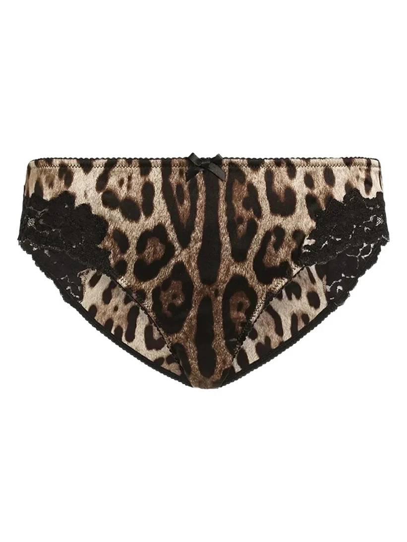 Women's Leopard Print Silk Briefs Women's Leopard Print Silk Briefs