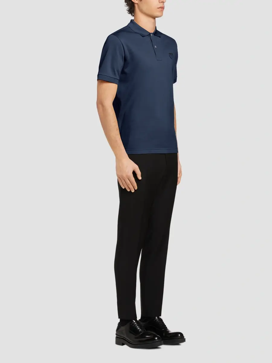 Prada Men's Piqué Polo Shirt | Thumbnail 2 Prada Men's Piqué Polo Shirt | Thumbnail 2