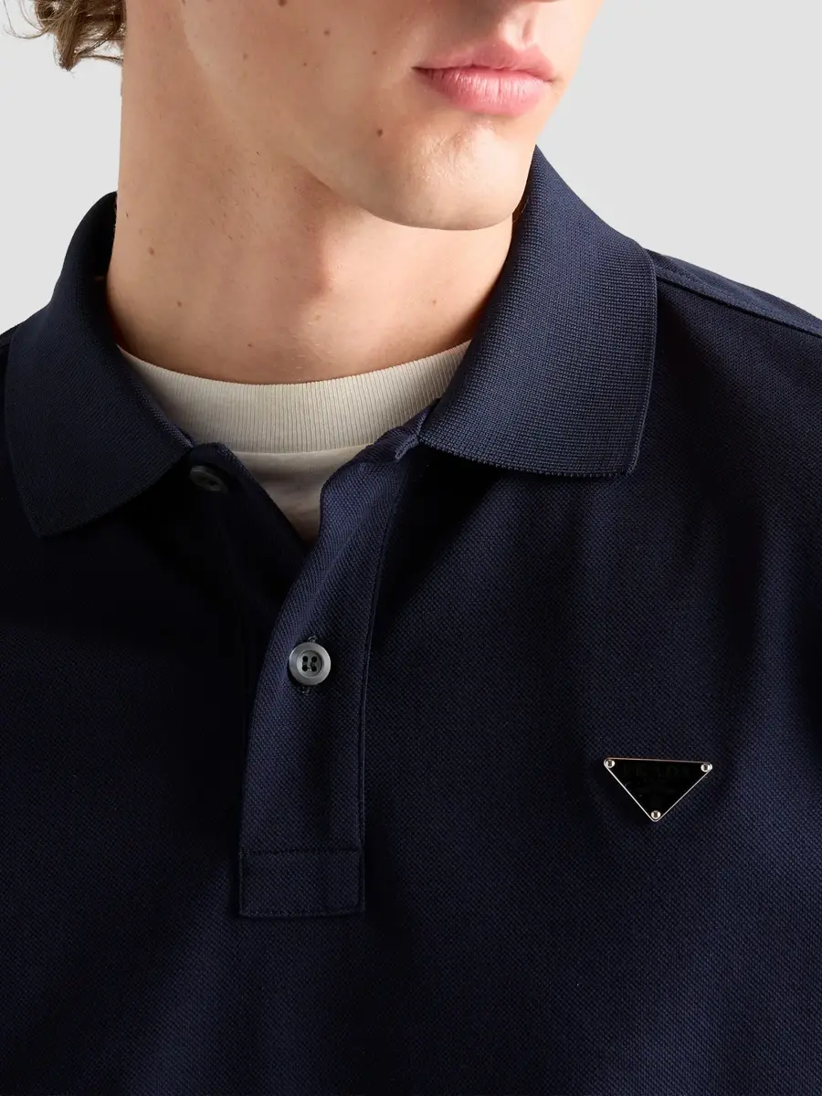 Prada Men's Piqué Polo Shirt | Thumbnail 6 Prada Men's Piqué Polo Shirt | Thumbnail 6