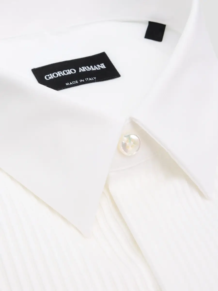 Giorgio Armani Men's Cotton Tuxedo Shirt | Thumbnail 2 Giorgio Armani Men's Cotton Tuxedo Shirt | Thumbnail 2