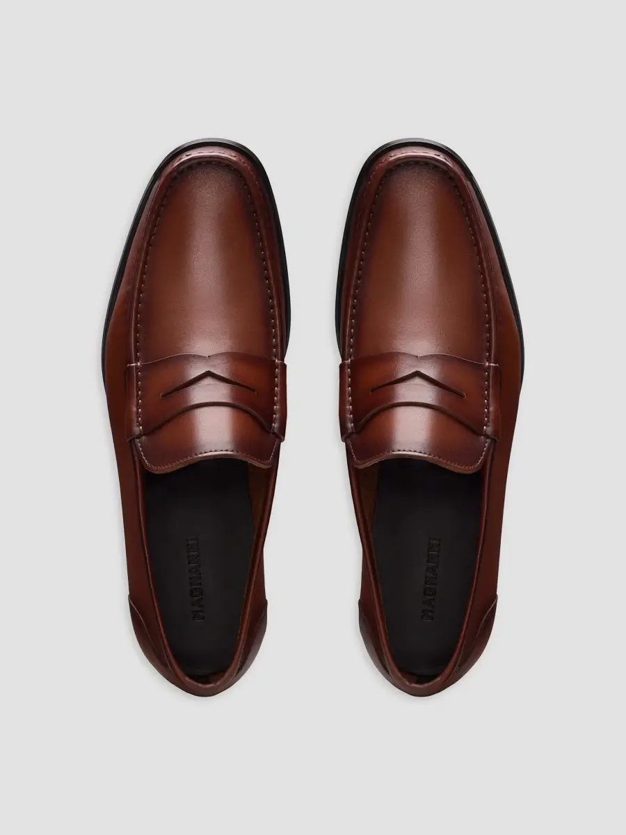 Magnanni Men's Gentry Leather Penny Loafers | Thumbnail 3
