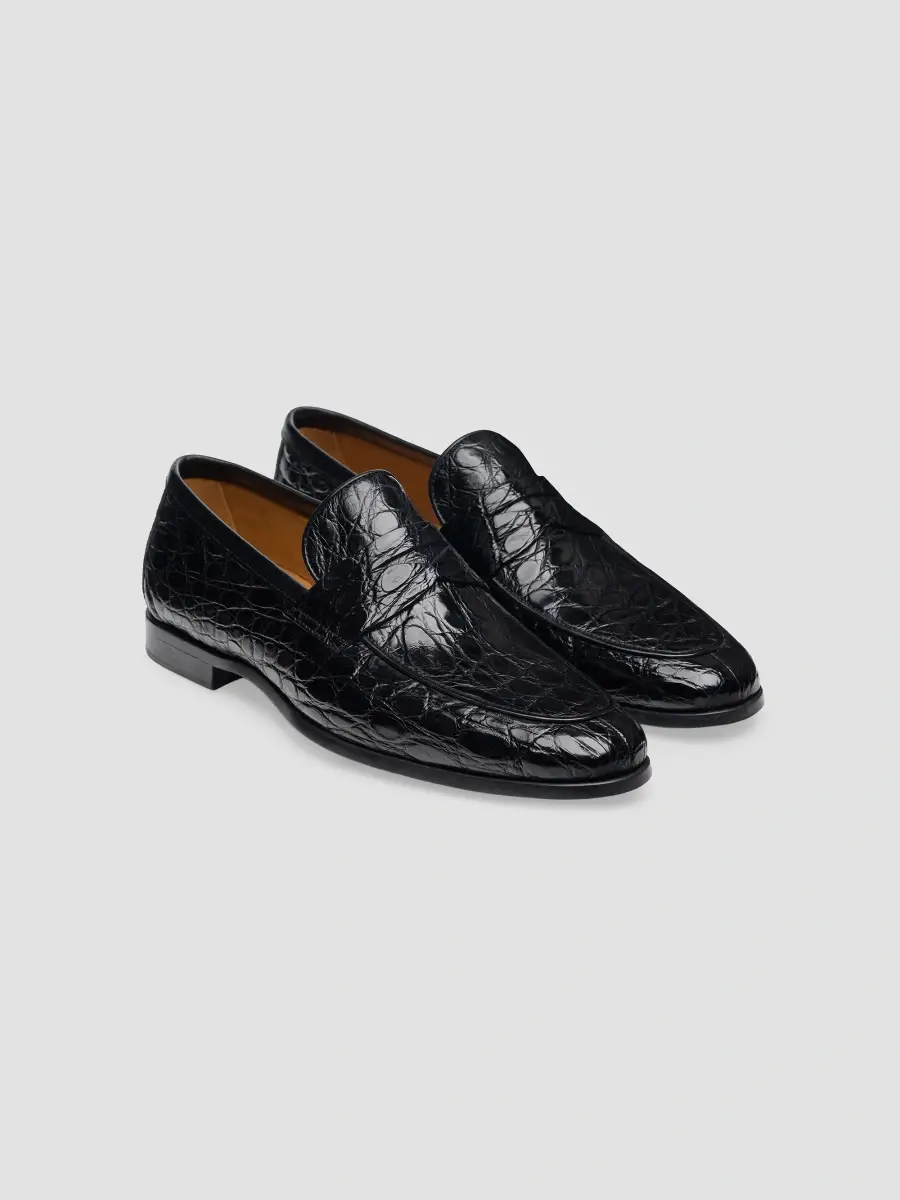 Magnanni Men's Vicente Crocodile-Embossed Leather Penny Loafers | Thumbnail 2 Magnanni Men's Vicente Crocodile-Embossed Leather Penny Loafers | Thumbnail 2