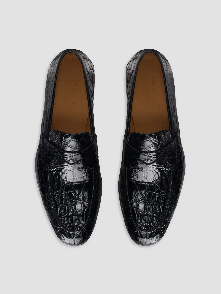 Magnanni Men's Vicente Crocodile-Embossed Leather Penny Loafers | Thumbnail 3 Magnanni Men's Vicente Crocodile-Embossed Leather Penny Loafers | Thumbnail 3