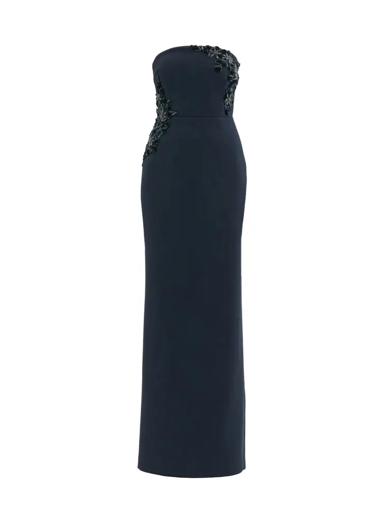 Women's Fresa Embellished-Trim Crepe Column Gown Women's Fresa Embellished-Trim Crepe Column Gown