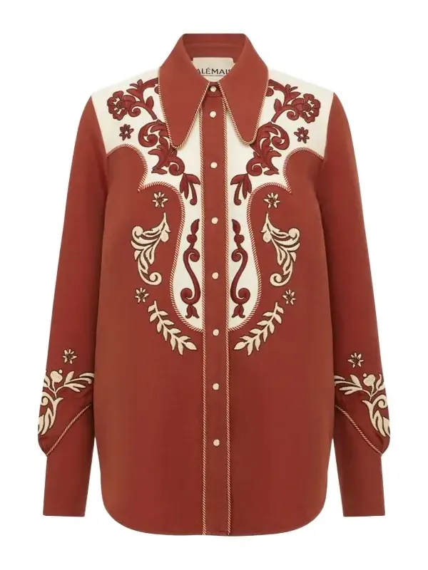 ALÉMAIS Women's Duke Western-Embroidered Shirt