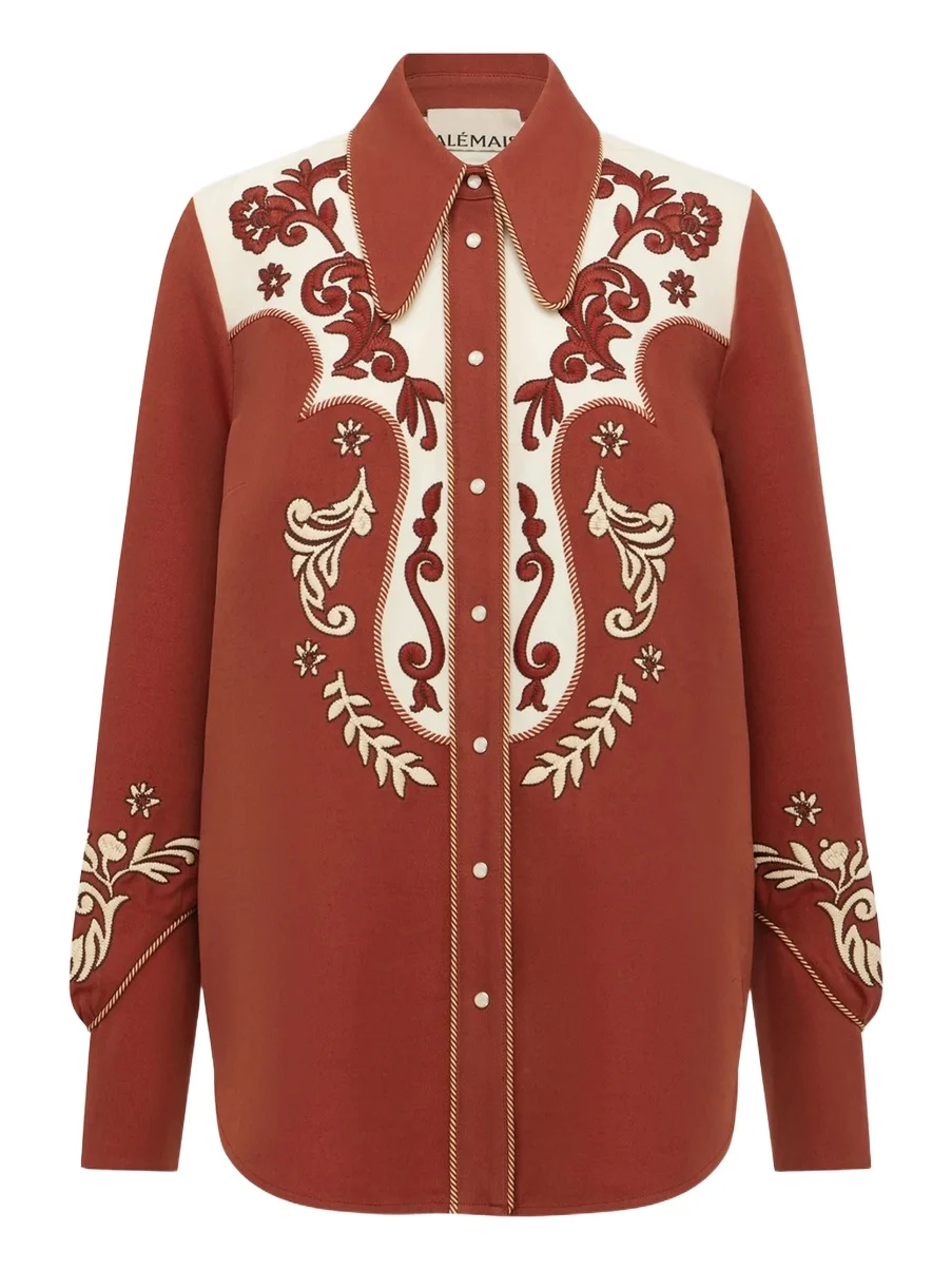 ALÉMAIS Women's Duke Western-Embroidered Shirt