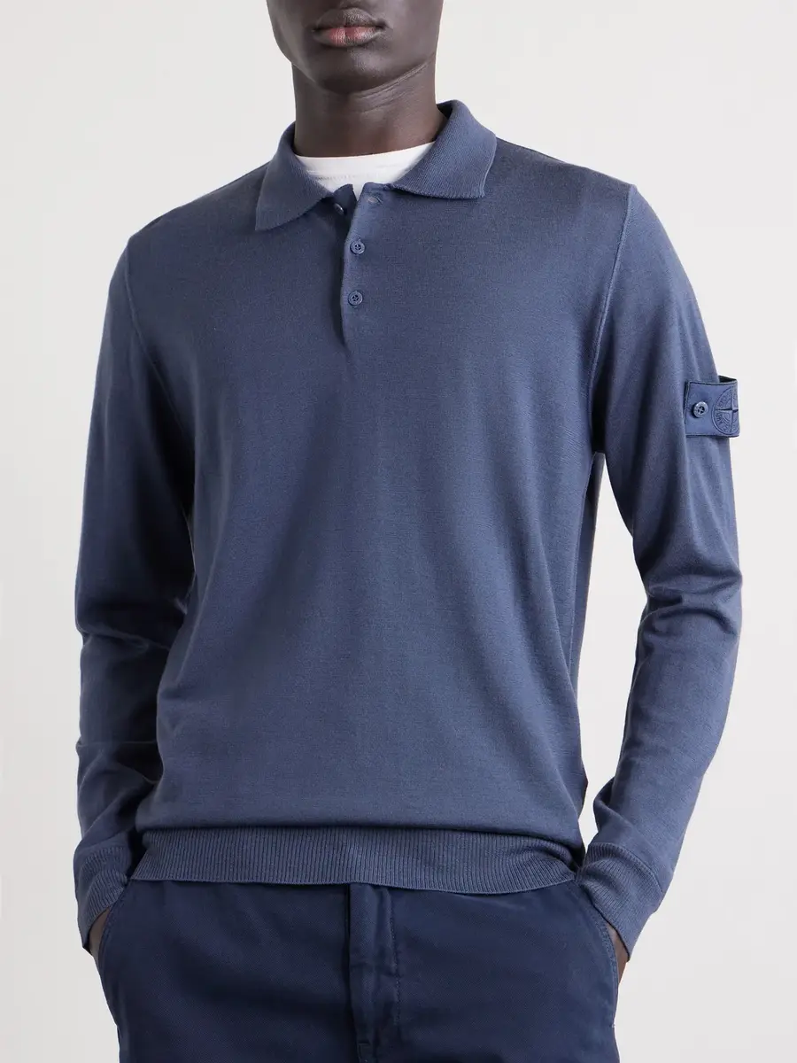 Stone Island STONE ISLAND GHOST Wool Polo Shirt - Men | Thumbnail 3 Stone Island STONE ISLAND GHOST Wool Polo Shirt - Men | Thumbnail 3