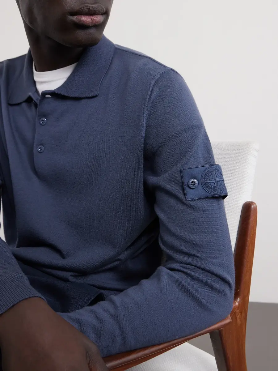 Stone Island STONE ISLAND GHOST Wool Polo Shirt - Men | Thumbnail 5 Stone Island STONE ISLAND GHOST Wool Polo Shirt - Men | Thumbnail 5