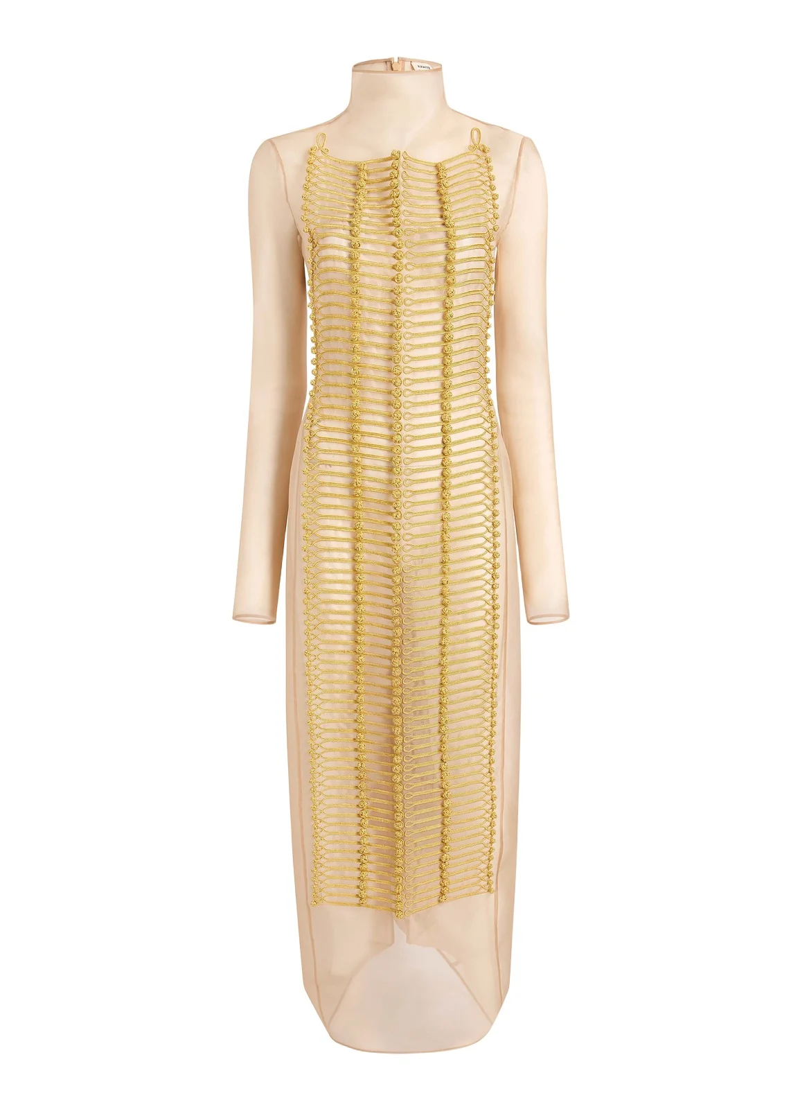 Toldo Dress In Beige With Ornamental Embroidery Toldo Dress In Beige With Ornamental Embroidery