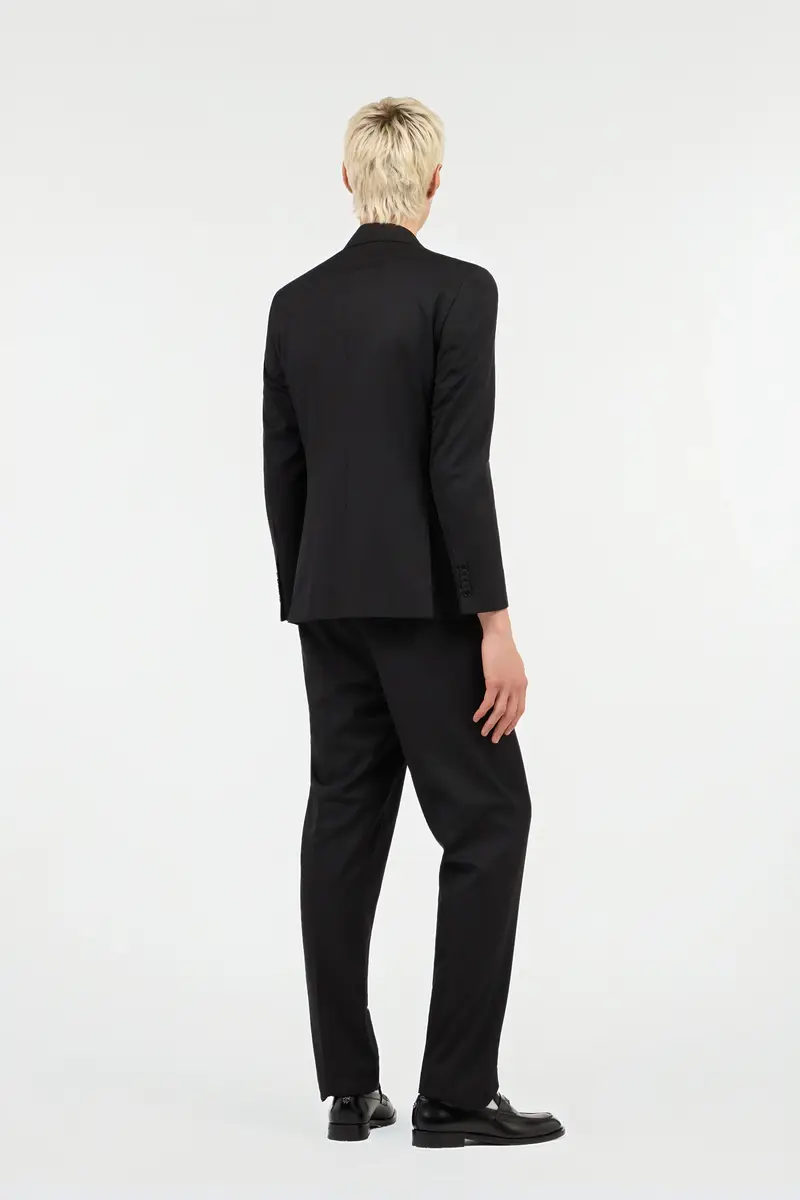 Roberto Cavalli Black Pinstripe Double-Breasted Wool Suit | Thumbnail 3 Roberto Cavalli Black Pinstripe Double-Breasted Wool Suit | Thumbnail 3