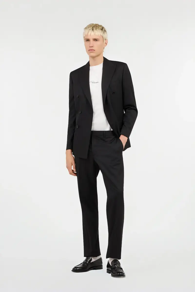 Roberto Cavalli Black Pinstripe Double-Breasted Wool Suit | Thumbnail 7 Roberto Cavalli Black Pinstripe Double-Breasted Wool Suit | Thumbnail 7