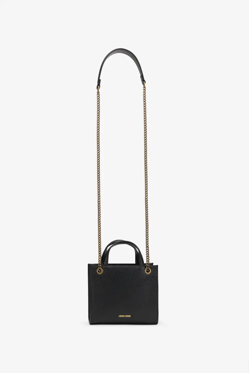 Roberto Cavalli Black Mini Shoulder Bag with Monogram RC | Thumbnail 3 Roberto Cavalli Black Mini Shoulder Bag with Monogram RC | Thumbnail 3