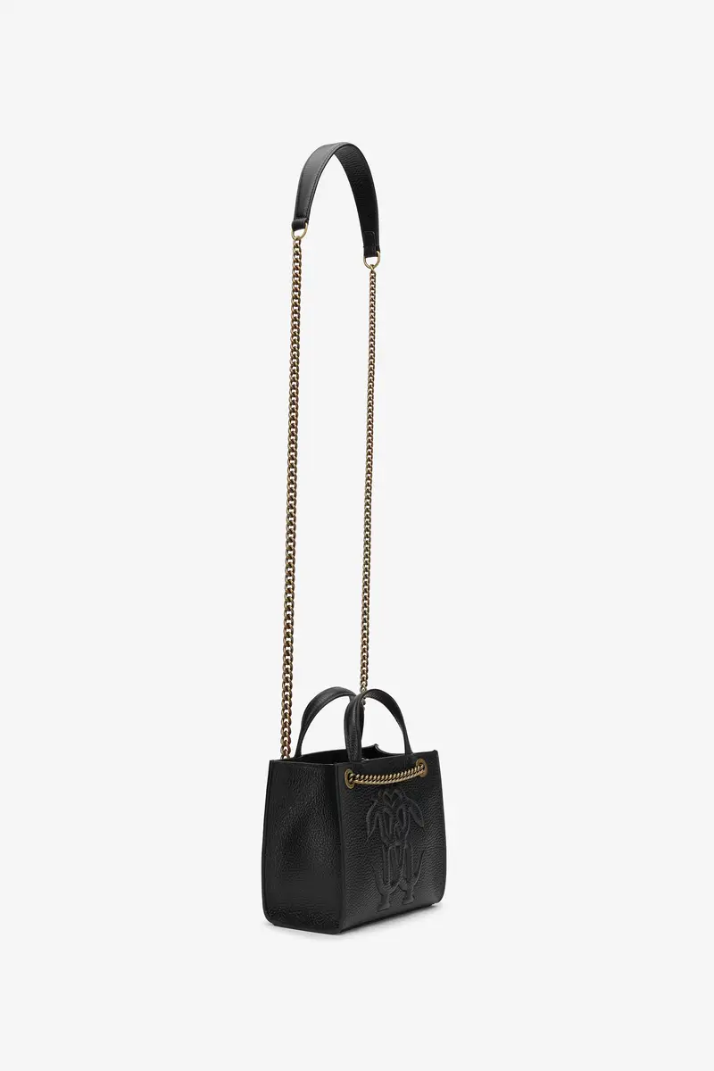 Roberto Cavalli Black Mini Shoulder Bag with Monogram RC | Thumbnail 4 Roberto Cavalli Black Mini Shoulder Bag with Monogram RC | Thumbnail 4