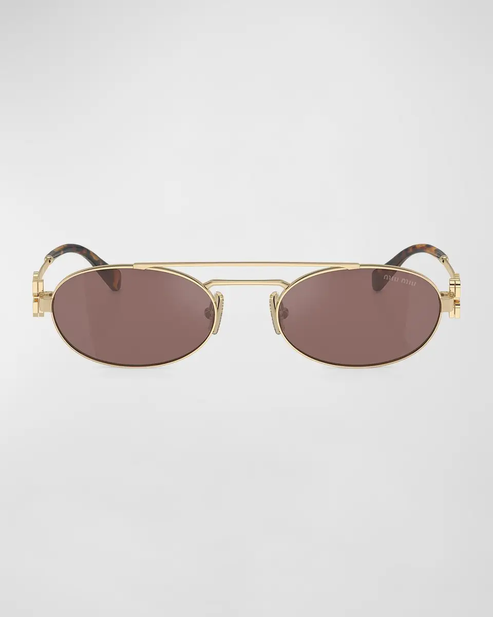 Miu Miu Logo Metal Aviator Sunglasses | Thumbnail 3