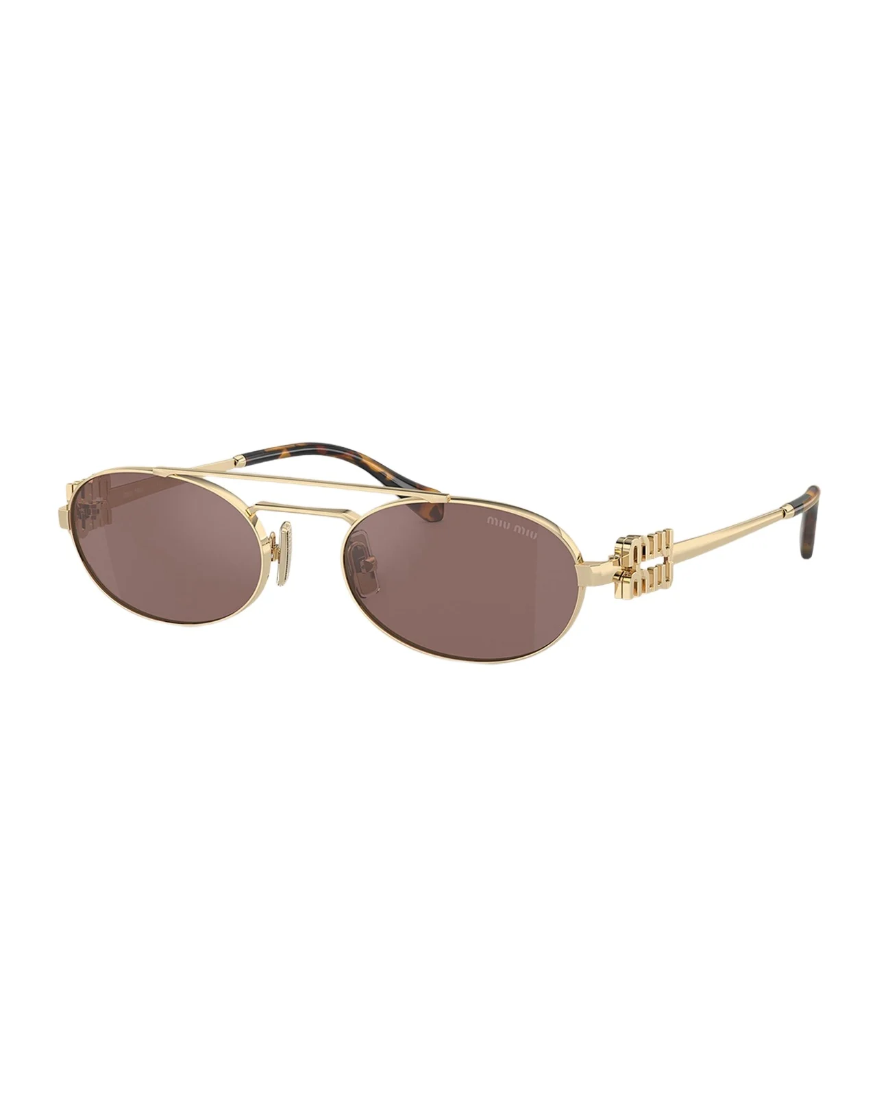 Miu Miu Logo Metal Aviator Sunglasses