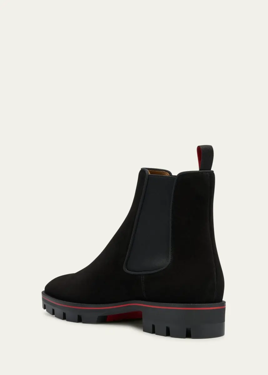 Christian Louboutin Men's Alpinosol Lug Sole Chelsea Boots | Thumbnail 4 Christian Louboutin Men's Alpinosol Lug Sole Chelsea Boots | Thumbnail 4