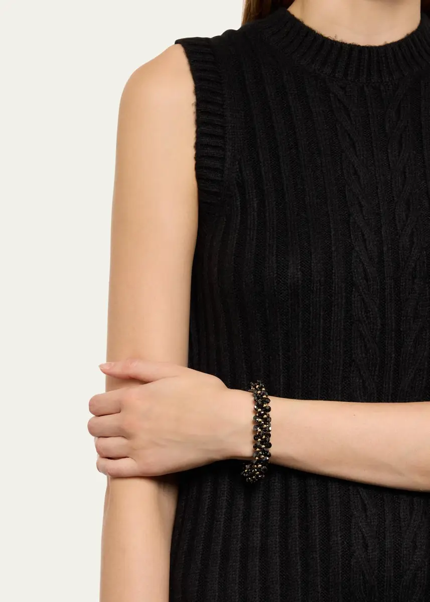 Meredith Frederick 14K Gold Bracelet with Zircon, Spinel, Onyx and Topaz | Thumbnail 2 Meredith Frederick 14K Gold Bracelet with Zircon, Spinel, Onyx and Topaz | Thumbnail 2