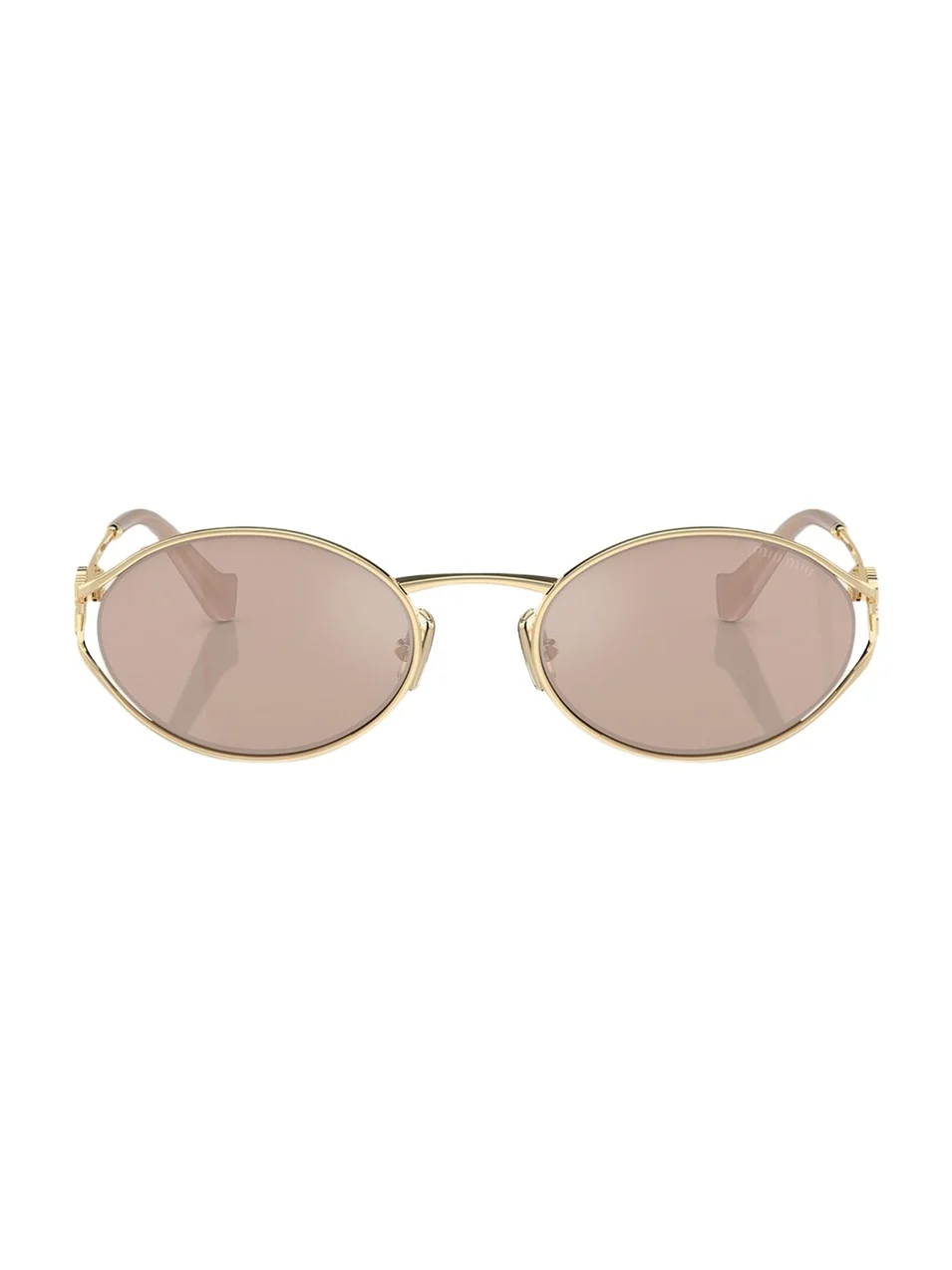 Miu Miu Logo Metal Oval Sunglasses