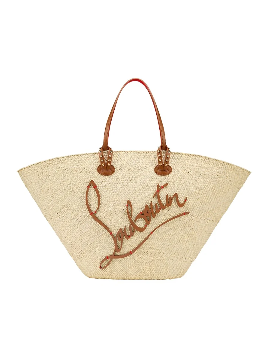Christian Louboutin Cabata Mini Basket Tote Bag in Raffia