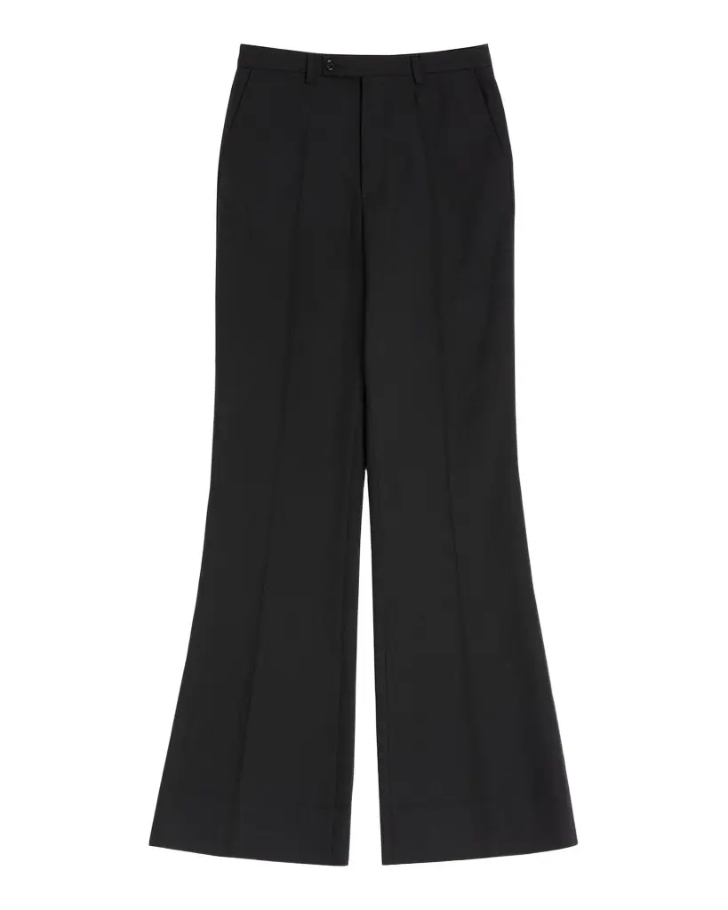 Valentino Garavani Men's Wide Leg Flared Flat-Front Pants