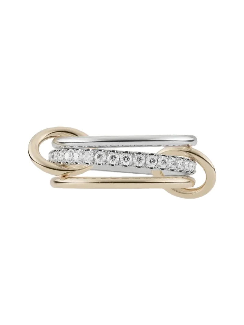 Tigris Silver and 18K Gold Ring with Diamonds Tigris Silver and 18K Gold Ring with Diamonds