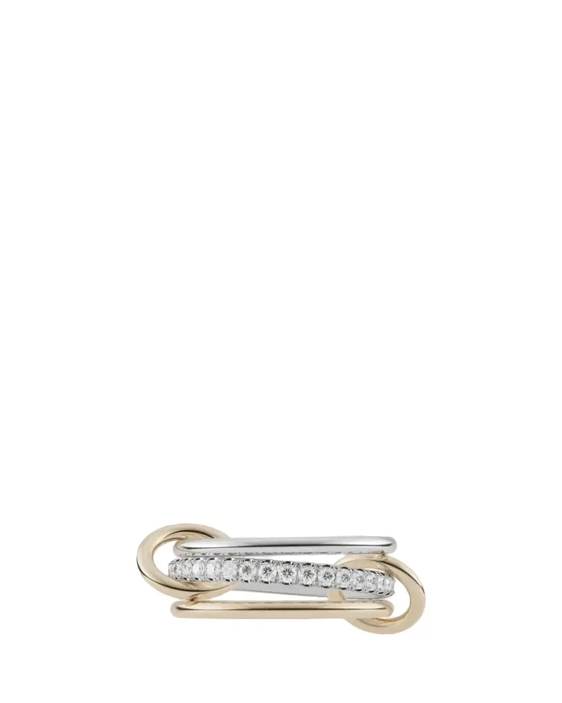 Tigris Silver and 18K Gold Ring with Diamonds Tigris Silver and 18K Gold Ring with Diamonds