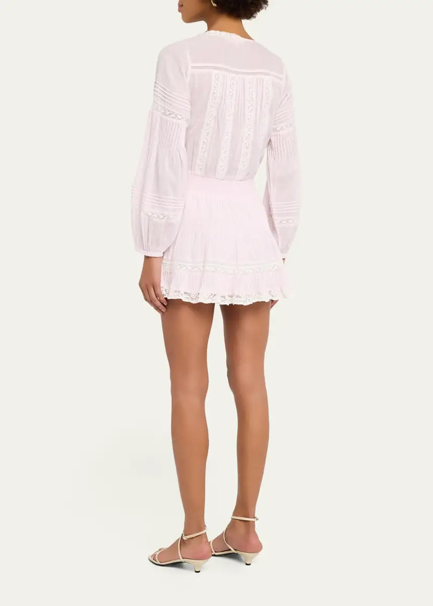 LoveShackFancy Winfrey Lace-Trim Cotton Mini Dress | Thumbnail 3 LoveShackFancy Winfrey Lace-Trim Cotton Mini Dress | Thumbnail 3