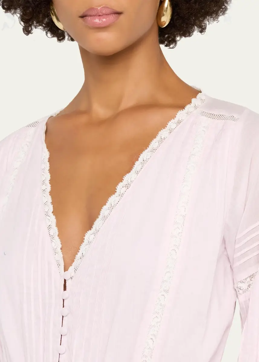 LoveShackFancy Winfrey Lace-Trim Cotton Mini Dress | Thumbnail 5 LoveShackFancy Winfrey Lace-Trim Cotton Mini Dress | Thumbnail 5