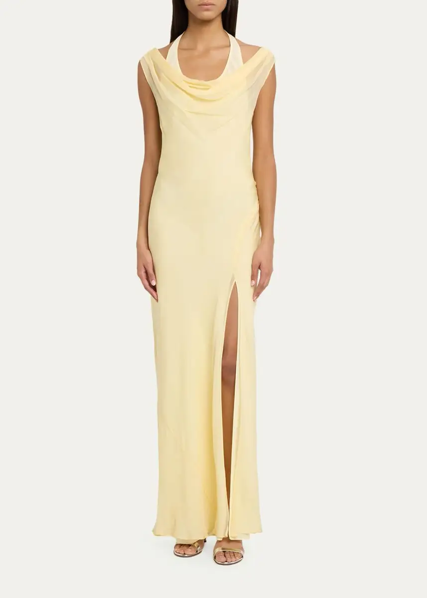 SIR. Strobe Silk Off-Shoulder Gown | Thumbnail 2 SIR. Strobe Silk Off-Shoulder Gown | Thumbnail 2