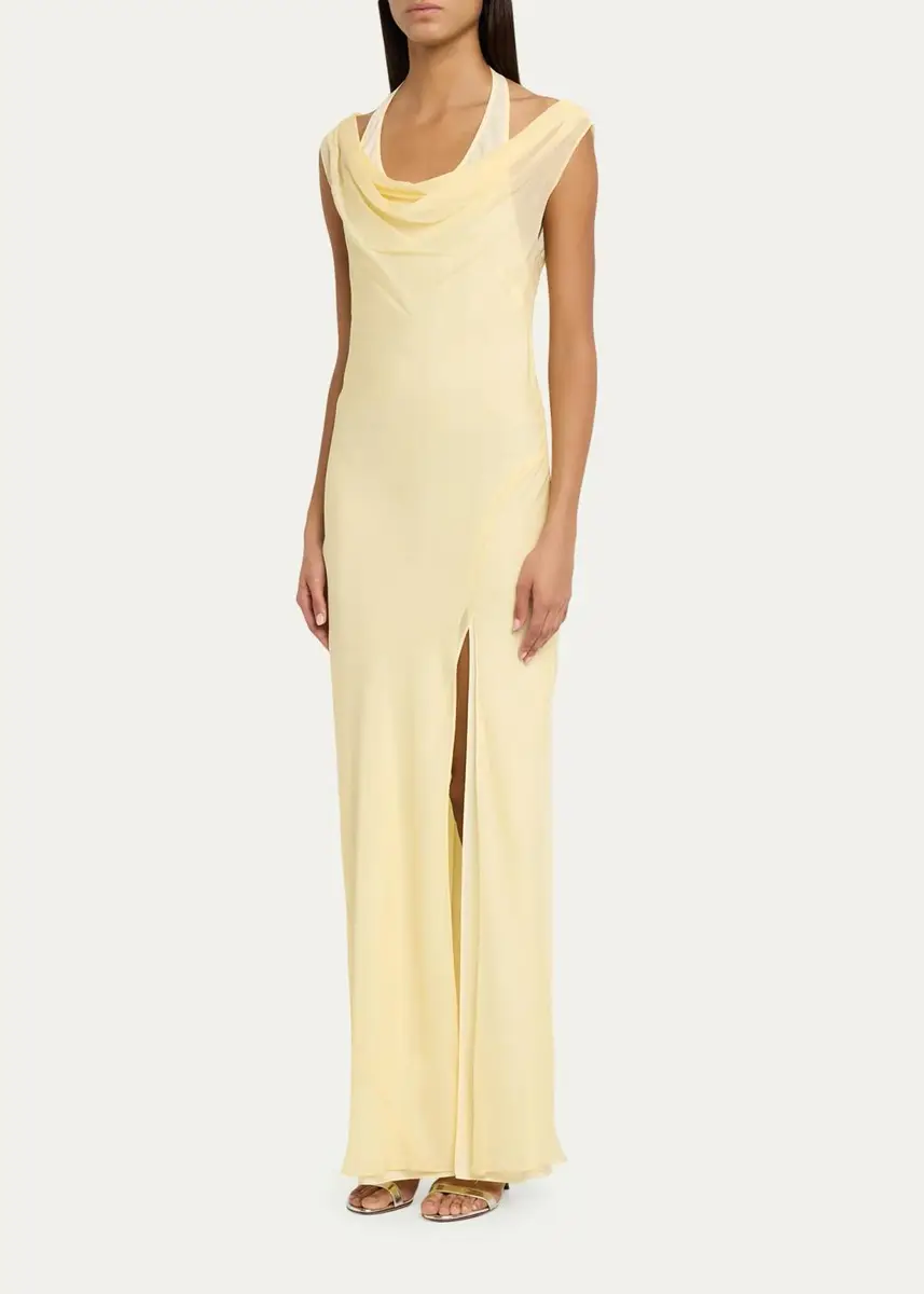 SIR. Strobe Silk Off-Shoulder Gown | Thumbnail 4 SIR. Strobe Silk Off-Shoulder Gown | Thumbnail 4