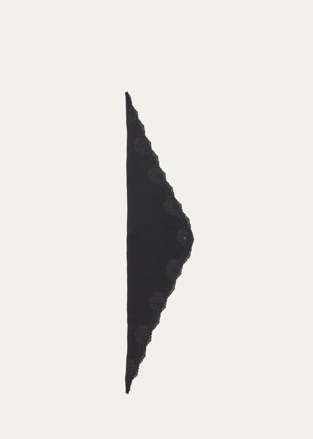 REDVALENTINO VLogo Lace-Trimmed Cashmere Scarf
